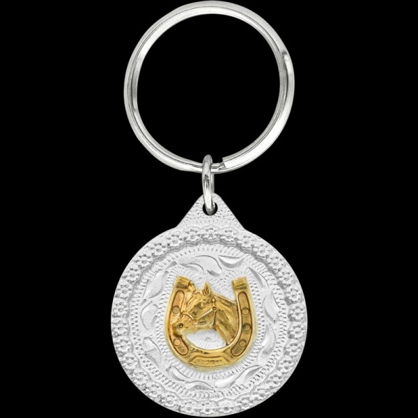 Gold Horseshoe Head Keychain +$4.97